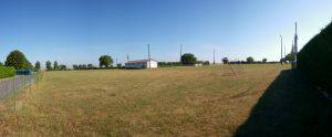 Angle Sud du terrain du Stade de football  La Mothe saint-Hray