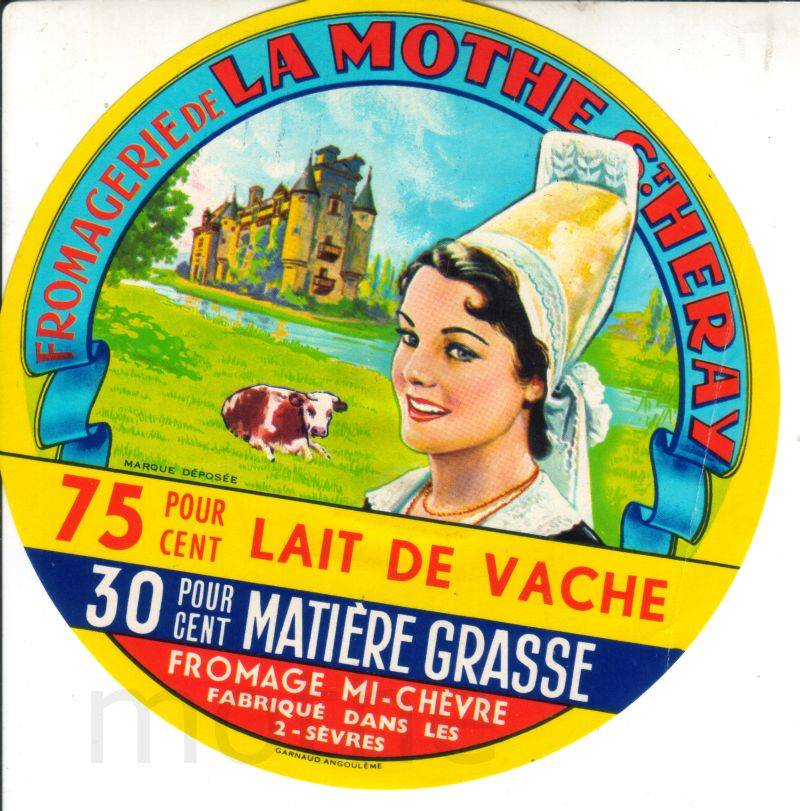 Etiquette de fromage de La Mothe saint Hray