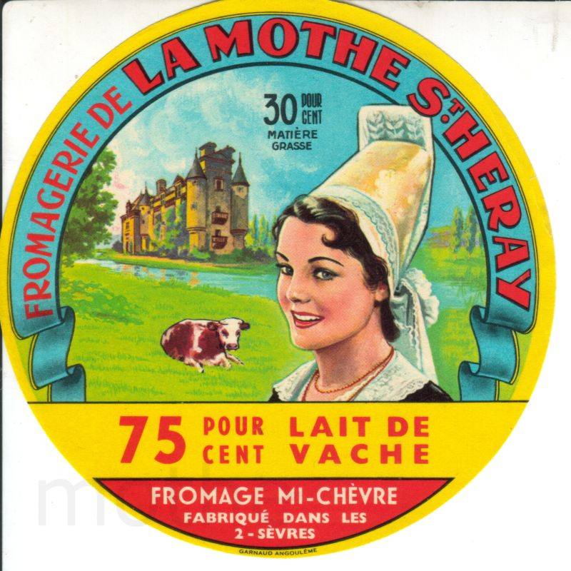 Etiquette de fromage de La Mothe saint Hray