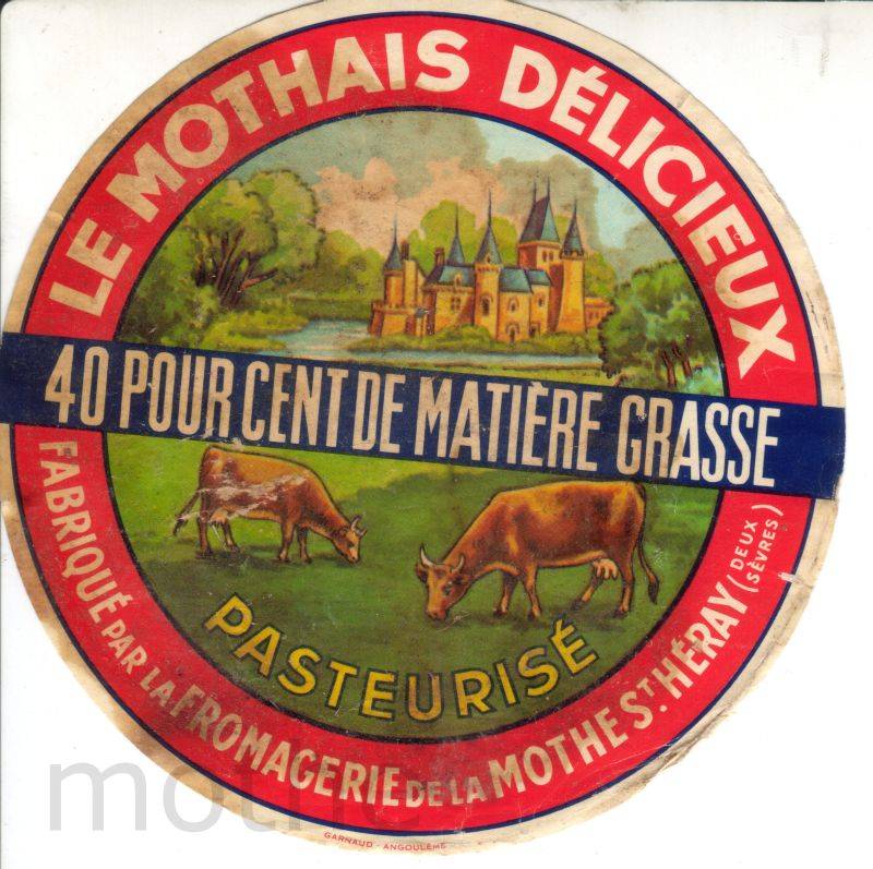 Etiquette de fromage de La Mothe saint Hray