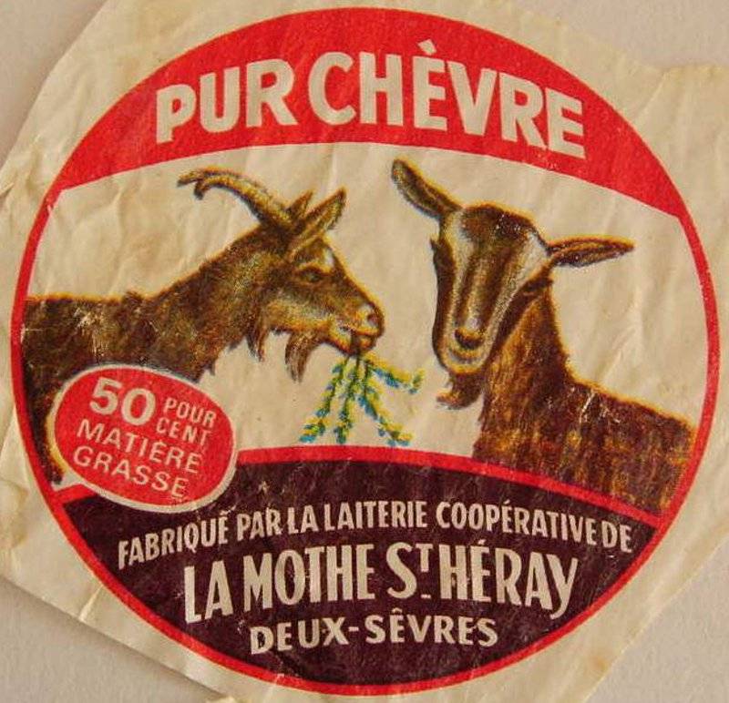 Etiquette de fromage de La Mothe saint Hray