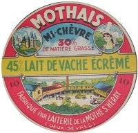 Etiquette de fromage de La Mothe saint Hray