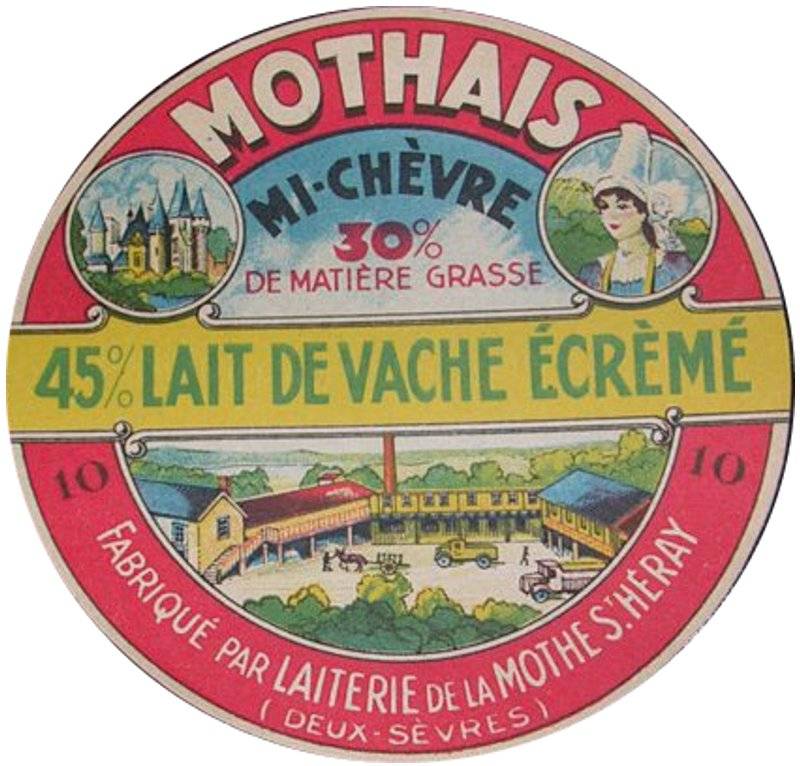 Etiquette de fromage de La Mothe saint Hray