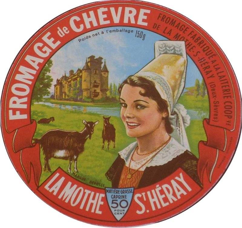 Etiquette de fromage de La Mothe saint Hray