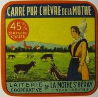 Etiquette de fromage de La Mothe saint Hray