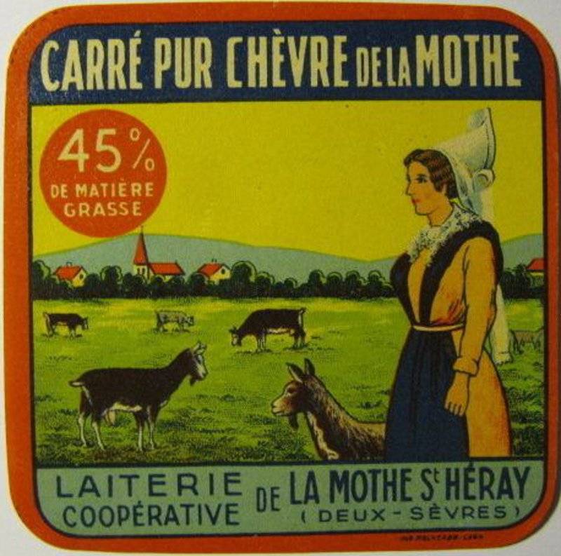 Etiquette de fromage de La Mothe saint Hray