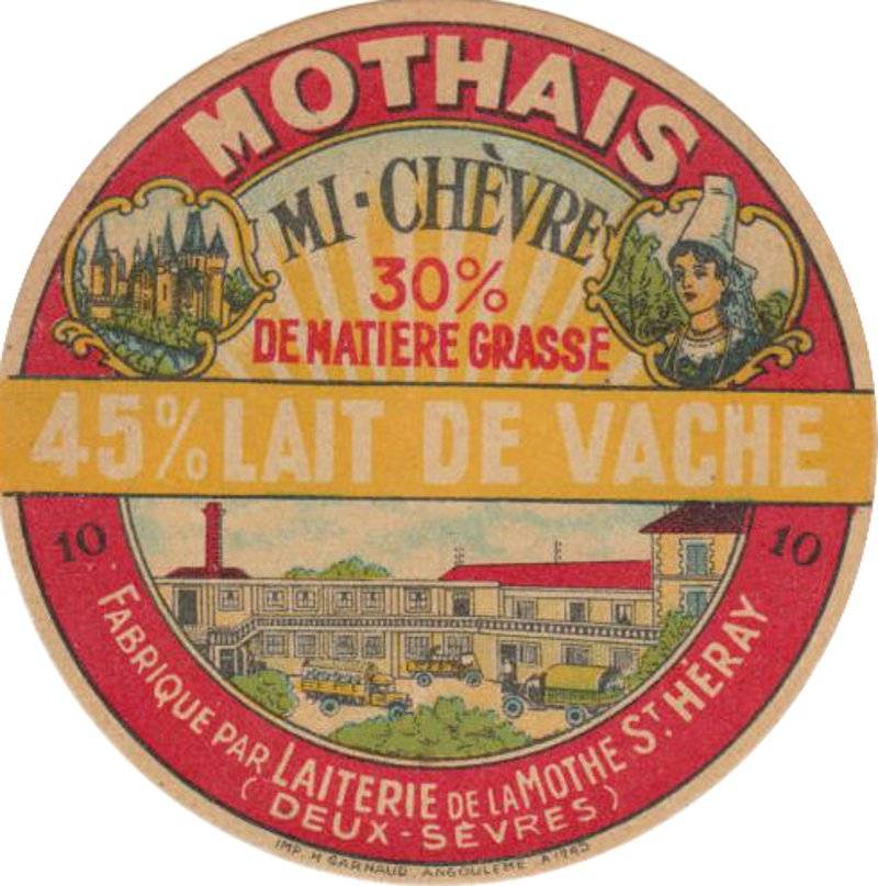 Etiquette de fromage de La Mothe saint Hray