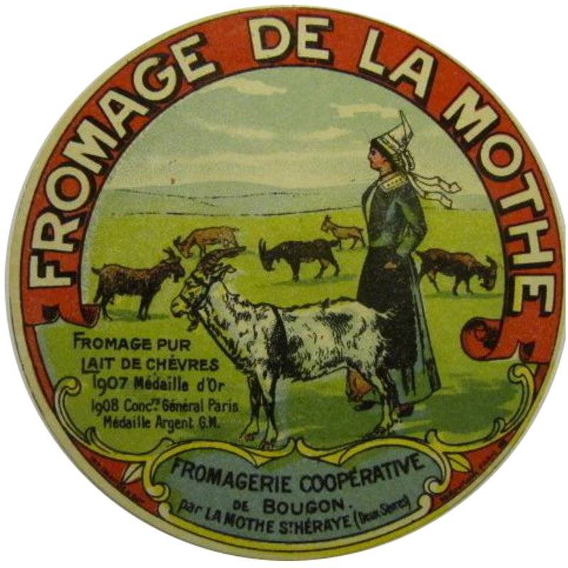 Etiquette de fromage de La Mothe saint Hray