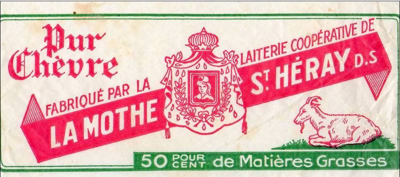 Etiquette de fromage de La Mothe saint Hray