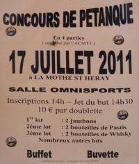 Concour de ptanque 2011