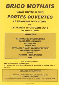 Portes ouvertes Brico Mothais 2016.